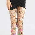 thumbnail image 5 of Sofullue Women Sequins Flower Mesh Tights Sexy Fishnet Pantyhose for Rhinestone Stockings, 5 of 9