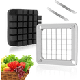 thumbnail image 1 of Lame de Hachoir et Poussoir de Rechange 1/2 Pieds' - pour Machines de Coupe de Légumes, Fruits et Frites, Argent, 1 of 7