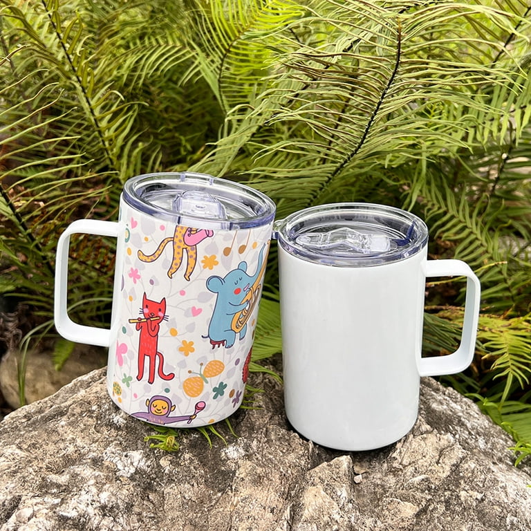 Sublimation Mug Blank Double Wall Water Cup Stainless Steel Vacuum Cup  Travel Coffee Mug With Lid And Straw Kitchen Accessories