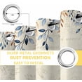 thumbnail image 4 of Fsddascl Autumn Pumpkin Blackout Curtains for Bedroom/Living Room, Thermal Insulated Kitchen Curtains, Thanksgiving Blue Eucalyptus Leaf Beige Grommet Darkening Window Treatment Drapes 52"x63"x2, 4 of 6