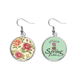 thumbnail image 1 of Antique Rose Acuarela Flor de la planta Colgante decorativo temporada pendientes de primavera joyas Unbranded M, 1 of 3