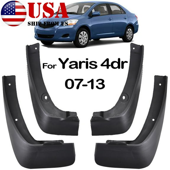 XUKEY 4x For Mud Flaps Toyota Yaris 4dr Sedan 2007 2008 2009 2010 2011 2012 2013 Splash Guards Mudguards