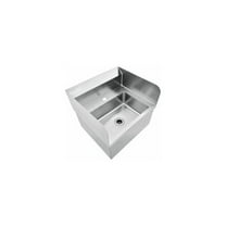 Global Industrial Stainless Steel Hands Free Wall Mount Sink W/Splash Guards 14"