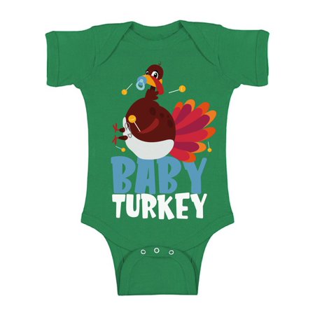 

Awkward Styles Thanksgiving Bodysuit Baby Turkey Rompers