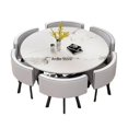 thumbnail image 3 of Commercial Store Negotiation Reception Home 6 People Round Simple Dining Table And Chair Combination Multifunction Furniture HY My Lux Decor Round, 3 of 21