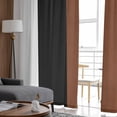 thumbnail image 4 of Sheer Curtains 84 Inches Long, Contemporary Boho Modern Art Light Filtering Window Curtains for Living Room/Bedroom, Brown Black White Rod Pocket Voile Sheer Curtain Drapes, 52"W x 84"L, 2 Panels, 4 of 9