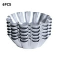 thumbnail image 1 of 6-Piece Chrysanthemum Tart & Cake Baking Mold Set Made Of Durable Aluminum Alloy, 1 of 4