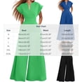 thumbnail image 3 of Ke1Clo Women Spring Fall Jumpsuits Casual V Neck Sleeveless High Waist Elastic Waist Jumpsuit Solid Loose Flowy Wide Leg Romper Blue XL, 3 of 6