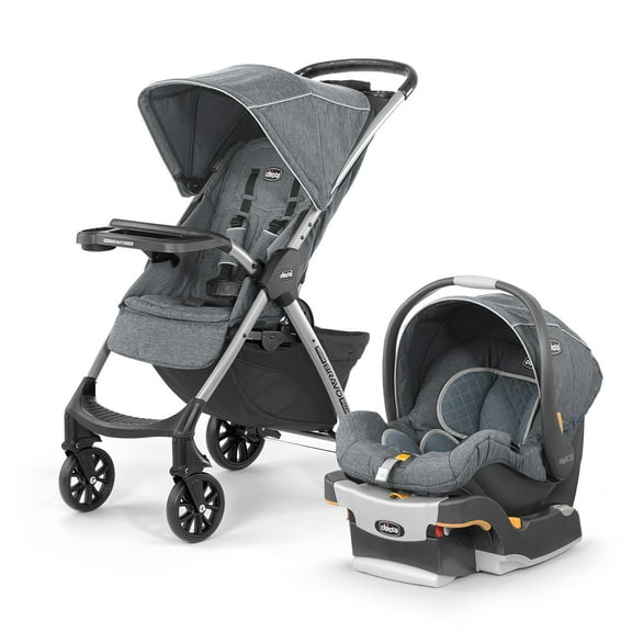 Chicco Mini Bravo Plus Travel System Stroller with KeyFit 30 Infant Car Seat - Slate (Grey), New