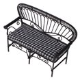 thumbnail image 4 of Silla Doble Sofá Metal Miniatura Sunnimix 1:12 Banco Salón Muebles Negro, 4 of 7