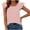 Pink, variant on Women's Casual Square Neck Blouses Ruffle Sleeve Tops Cute Bow Back Dressy Shirts with Flowy Pleated Shoulders Summer Casual Tee Daily Wear