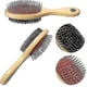 thumbnail image 4 of Cepillo de madera para perros, cepillo de doble cara para el cuidado del cabello de mascotas, cepillo de aguja para perros y melena, 4 of 4