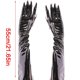 thumbnail image 3 of 1pair Long Faux Leather Gloves Elegant Evening Operas Gloves Women Gloves for Parties Weddings and Winter Event Rose red, 3 of 4