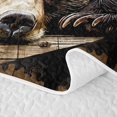 thumbnail image 5 of meiyoeat Rustic Bear Wood Bed Spread Queen For Boys, Vintage Farmhouse Cabin Queen Coverlet Set For Kids,3 Pieces, 5 of 7