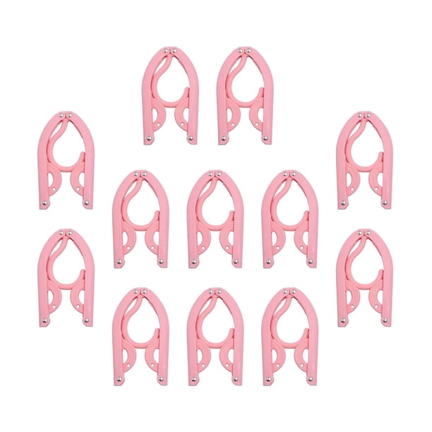 Percha plegable para ropa, a prueba , remaches de aleación de aluminio ligeros, percha portátil para viajes de Rosado BLESIY colgador de ropa plegable