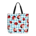 thumbnail image 1 of Balery Flowers and Lady Bugs Bolsa de Mano para Mujeres con Cremallera, Bolsa de Gimnasio con Compartimentos, Bolsa para Laptop, Bolsa para Trabajo, 1 of 6