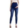 thumbnail image 6 of Bixock Maternity Jeans High Waist Over The Belly Stretchy Maternity Leggings Breathable Pregnancy Pants Soft Active Casual Maternity Clothings, 6 of 6