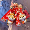 thumbnail image 4 of Llavero con dijes, lindo llavero de la suerte con forma de Shiba Inu, delicado bolso de mano, llaves, accesorios de PVC, regalos para niños, niñas y mujeres (Shiba Inu D), 4 of 5
