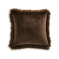 thumbnail image 3 of Benjara BM318539 20 in. Throw Pillow, Faux Fur Polyester - Plush Textured Brown - Set of 4, 3 of 5