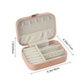 thumbnail image 2 of Portable Travel Minimalist Jewelry Box - Compact Storage Case for Rings, Necklaces/Earrings, Durable Hard-Shell Jewelry Organizer for Travel & Daily Use, Perfect for Jewelry Lovers, 6*4*2in, Pink, 2 of 7