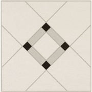 Armstrong Lattice Lane Units Residential No-Wax Self-Adhesive Vinyl Floor Tile, Black/White, 12X12 In., .045 Gauge