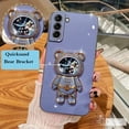 thumbnail image 2 of Space Bear Astronaut Carcasa Para OPPO Reno 7 Pro 7Z 5G 4G A16K A16 F17 Funda Borde Recto Chapado En Arena Movediza Soporte De Oso Ultra Delgado Suave Cubierta Trasera Gao Jiahui unisex, 2 of 2