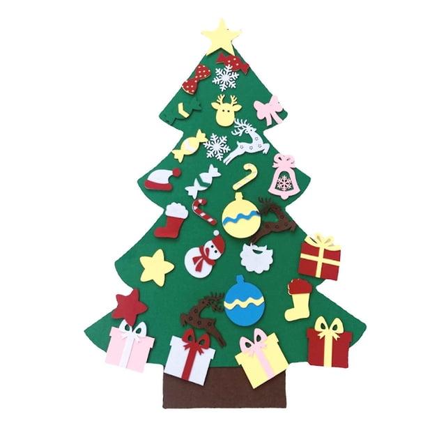 Árbol de Navidad de fieltro que enriquece el conocimiento del color, decoración exquisita de árbol de Navidad de fieltro para el hogar