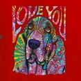 thumbnail image 2 of Colorful Beagle | Dogs Love You | Dean Russo Art Animal Lover Men's T-Shirt, Red, 5X-Large, 2 of 6