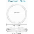 thumbnail image 2 of 144 PCS Clear Plastic Shower Curtain Rings, O-Ring Shower Curtain Hooks, Shower Hooks for Bathroom Rods,Decorative Curtain Hooks with Smooth Glide, No Tools Installation & Rust-Proof Design, 2 of 8