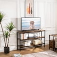 Narrow Console Table,Sofa Table with 3 Storage Shelves,Entryway Table