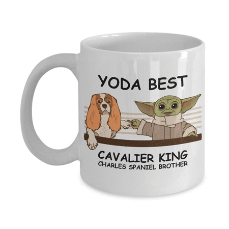 

Yoda Best Cavalier King Brother - Novelty Gift Mugs for Dog Lovers - Co-Workers Birthday Present Anniversary Valentines Special Occasion Dads Moms Family Christmas - 11oz Funny Coffee Mug