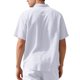 thumbnail image 4 of pstuiky camisetas de hombre, Top deportivo plisado de verano para hombre, informal, de color liso, de manga corta, con media cremallera y cuello alto camisas casuales para hombre xxxl, 4 of 8