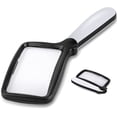thumbnail image 1 of lupa de lectura rectangular grande 3X con LED regulable para personas mayores con degeneración macular, periódico, libros, letra pequeña, regalo iluminado para baja visión, 1 of 5