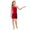Red, variant on Huanglei Girls Glitter Sequin Sleeveless Dress With Round Neck And Asymmetric Shoulder Stylish Party Gown For Toddler Kids Short Dress 3-4 Years