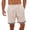 Khaki, variant on Mens Shorts Summer Casual Waffle Knit Elastic Waist Wide Straight Leg Relaxed Fit Beach Shorts with Pockets