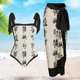 thumbnail image 5 of 2 piezas de ropa de playa para mujer con cordones y vestido transpirable a la moda para deportes acuáticos JShteea El nuevo, 5 of 9