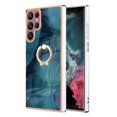 thumbnail image 4 of ELEHOLD for Samsung Galaxy S24 Ultra Case, IMD Marble Pattern Soft TPU Shockproof Bumper Slim Lightweight Case with Glitter Diamond Ring Holder,Galaxy S24 Ultra Case,Green, 4 of 6