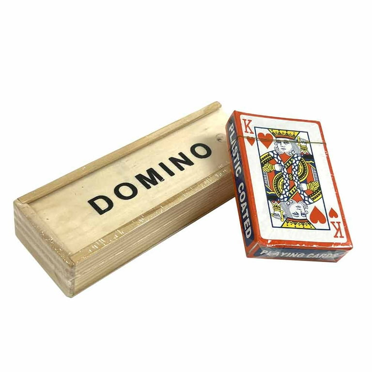Large Blank Wooden Dominoes Family Game Natural Domino Arts 