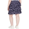 thumbnail image 2 of MICHAEL Michael Kors Womens Plus Printed Smocked Tiered Skirt Purple 3X, 2 of 2