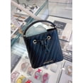 thumbnail image 4 of NWT Michael Kors Suri Vegan Leather Top Handle Bucket Bag Black&gold Crossbody, 4 of 4