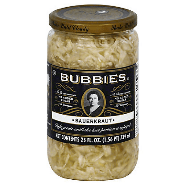 Bubbies Sauerkraut, 25oz, (pack of 6)