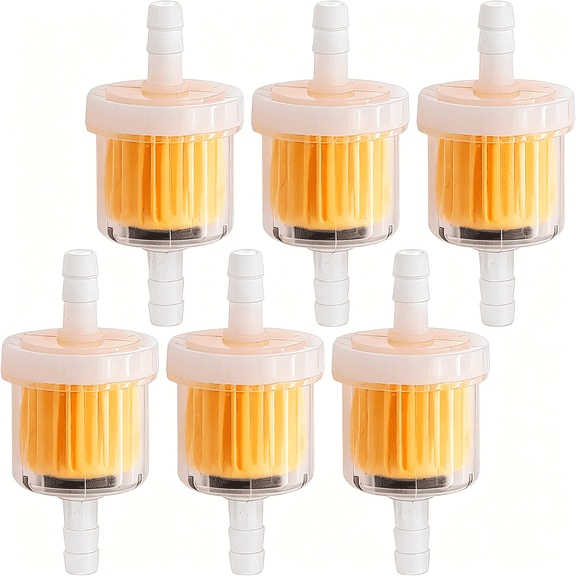 RIONIMA 6PCS 1/4 Inch Inline Small Engine Fuel Filters with Magnet, Universal for Gasoline Generator, Lawn Mower, Motorcycle