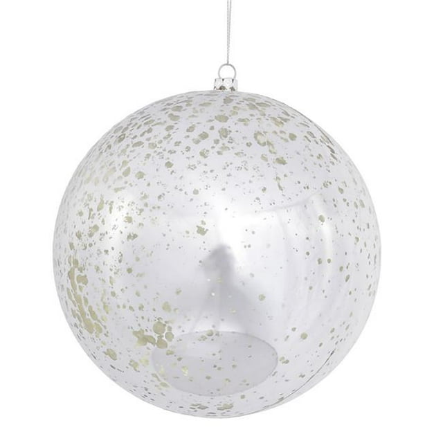 Silver Shiny Mercury Finish Ball Ornament, 6 in. - 4 per Bag