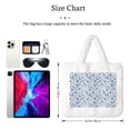 thumbnail image 3 of Yiaed Rabbit And Butterfly Print Fluffy Shoulder Bag Plush Bags Women Ladies Tote Bag Fluffy White Furry Purse Handbag for Autumn and Winter, 3 of 7