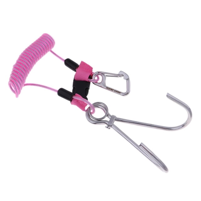 Accesorio De Para Buceo Con Clip De Cordón Doble De Gancho Y De Arrecife De Acero Inoxidable Rosa roja Macarena Gancho de arrecife de buceo