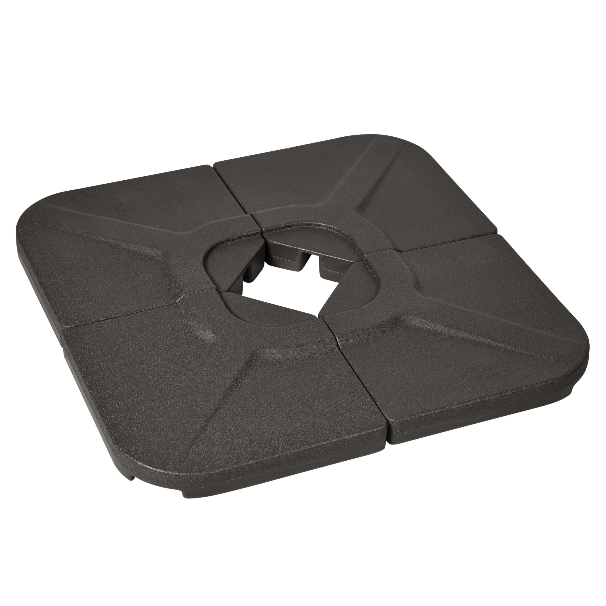 Outsunny 4pcs 175lb Patio Umbrella Base Weights for Offset Umbrella, Brown