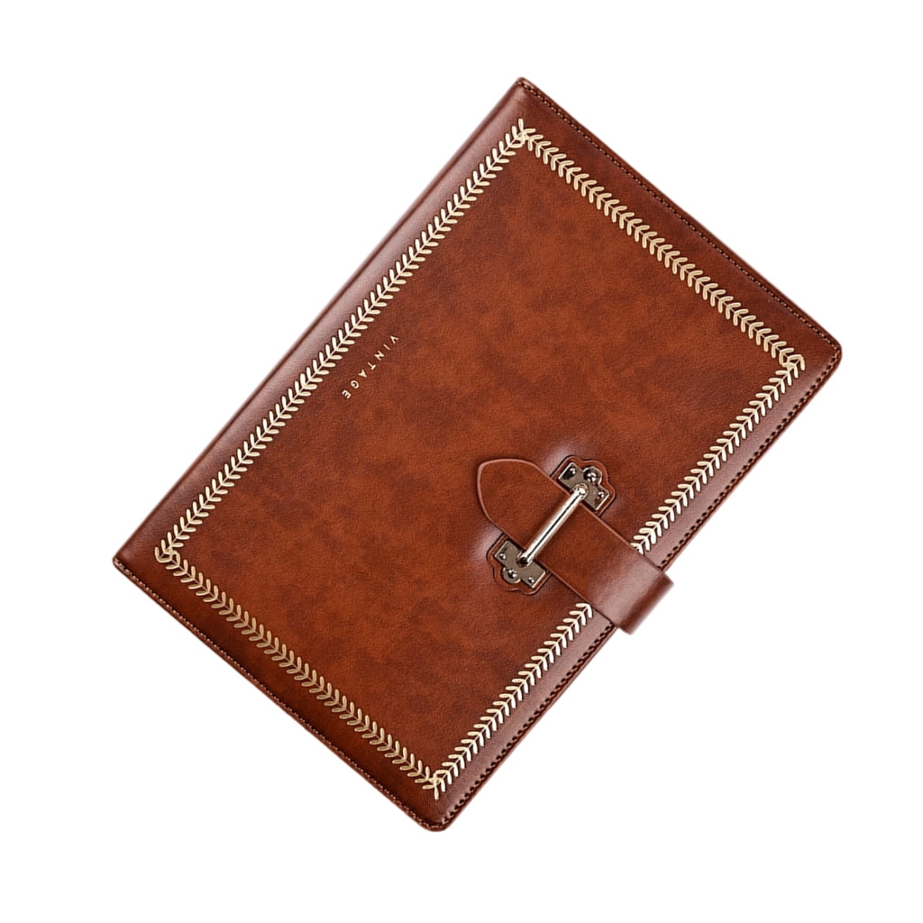 PU Leather Notebook 222 Pages Lined Business Journal For Note Taking Journaling