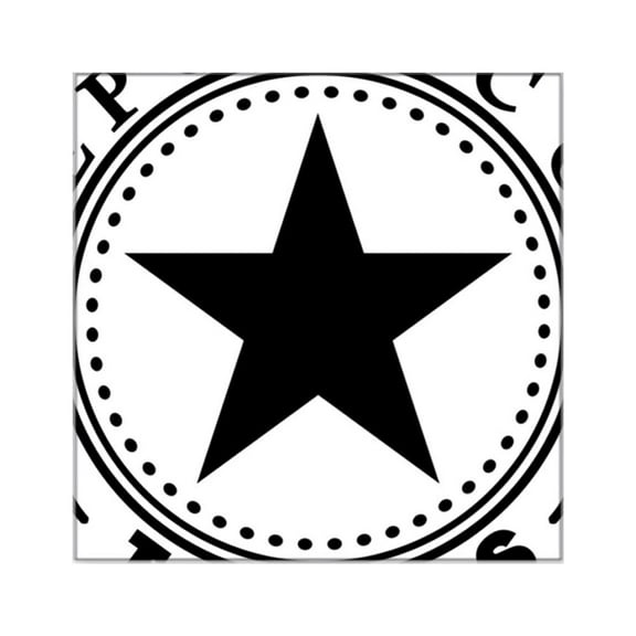 CafePress - Republic Of Texas Square Sticker 3 X 3 - Square Sticker 3" x 3"