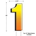 thumbnail image 3 of Beistle Number 1 Outdoor Yard Decoration - 18" - Yellow and Orange, 3 of 3