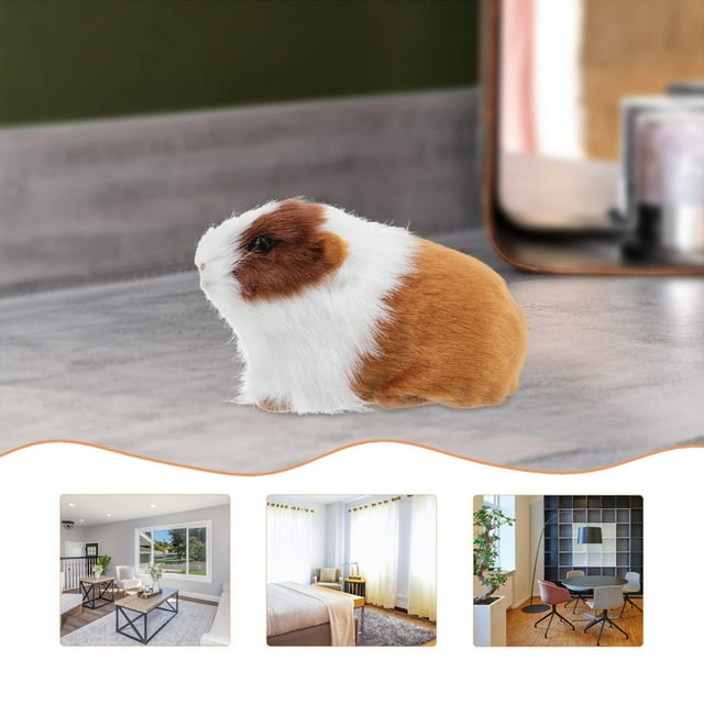 Figurine de Hamster Réaliste Jouet en Peluche Réaliste Mignon pour Enfants et Adultes Modèle de Collection